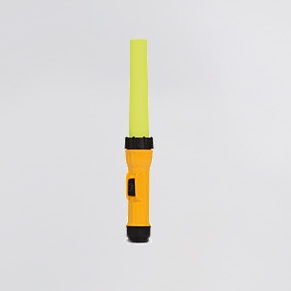Stablampe mit Kegel gelb